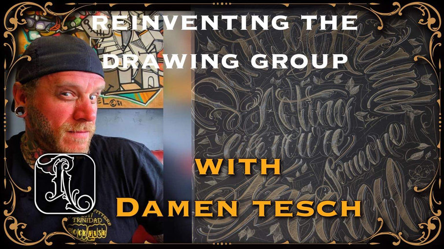 #ReinventingDrawingGroup with Damen Tesch; Commemorative lettering session for Boog