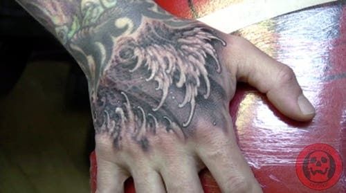 Jeff Gogue's Size Doesn't Matter - Tattooing Guy Aitchison's Hand