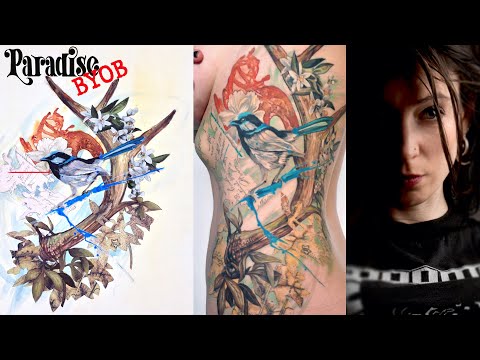 Mixed Media Art for Tattoo Design